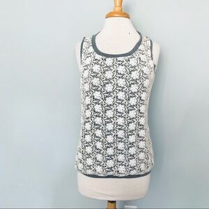 Chelsea + Theodore Gray Cream Eyelet Top Size Medium